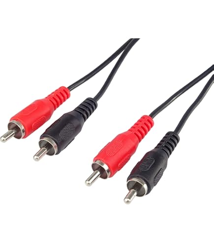  cable audio 2 rca rojo/blanco macho a macho 5 metros
