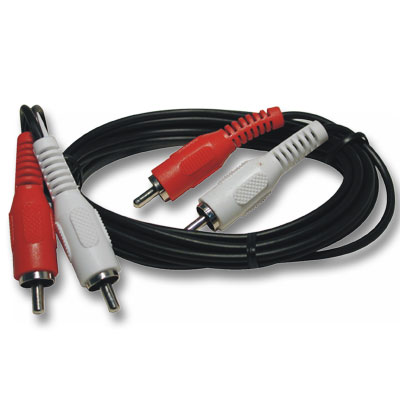 Cable audio 2 rca rojo/negro macho a macho 1.5m 