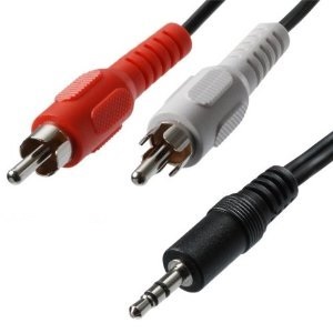 Cable audio jack estéreo 3.5mm macho > 2 rca macho  3 metros