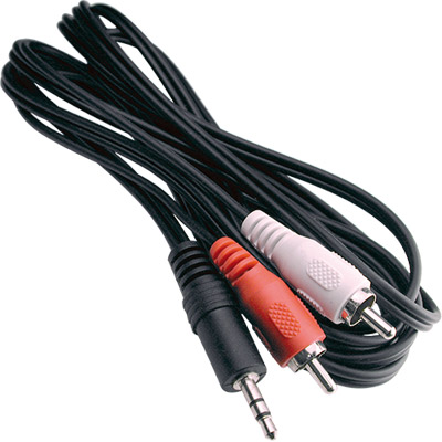 Cable audio jack estéreo 3.5mm macho > 2 rca macho 1.5metros