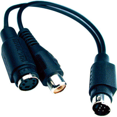 Cable mini-din 7 pines a s-vhs+rca para portatiles 0.2m