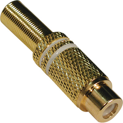 5-3030 conector rca hembra metalico dorado franjas blancas 6mm 5-3030 