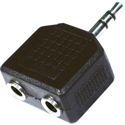 Conector audio jack estereo 3.5mm macho a 2 mono 3.5mm hembra=5-2180 