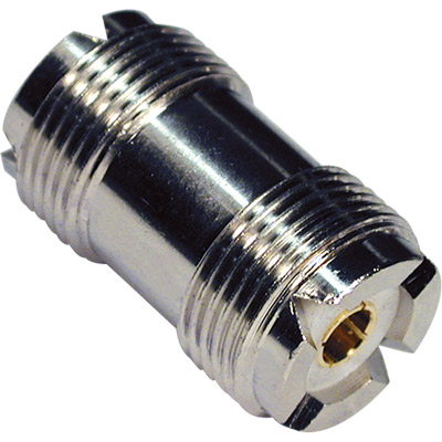 Conector uhf hembra doble pin dorado