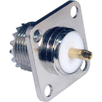 Conector uhf hembra para chasis fijacion tornillo 