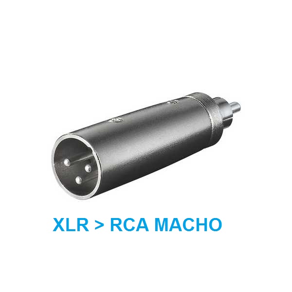 Adaptador metálico canon 3 pines macho a rca macho 5-3420 