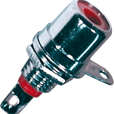 5-0410 conector rca hembra para chasis rojo 