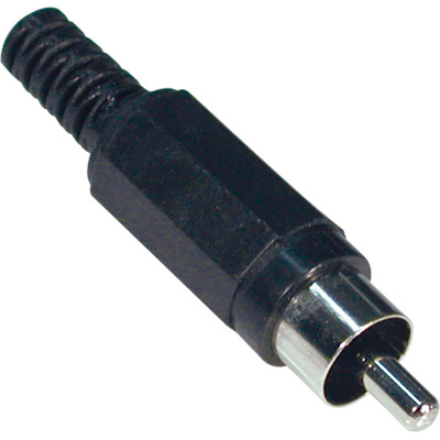 Conector rca macho negro =5-0330 
