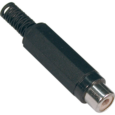 Conector rca hembra negro =5-0370 
