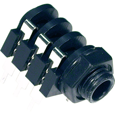 Base para chasis plastico aislada jack estereo 6.3mm  