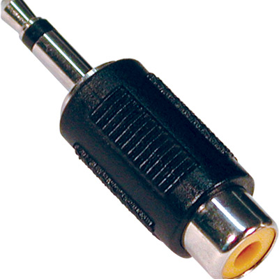 Adaptador audio jack mono 3.5mm macho rca hembra 