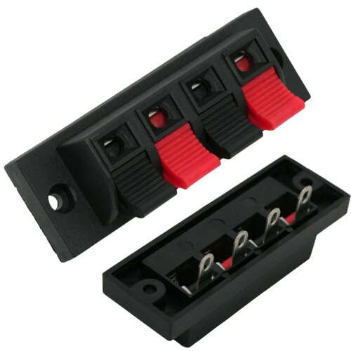 Base terminales altavoz 4 vías para chasis 24x70mm 