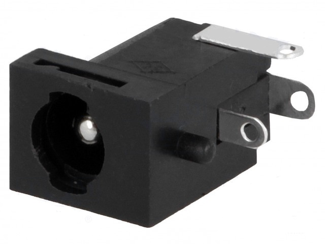 Base jack alimentacion para soldar 5.5x2.5mm