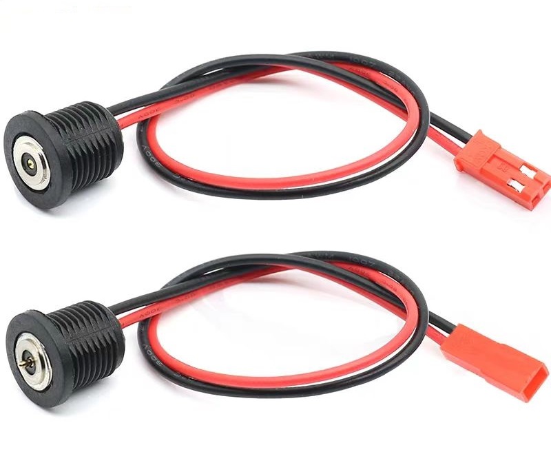 Pogo conector dc magnetico ø:14mm 3.00amp. kit macho y hembra 