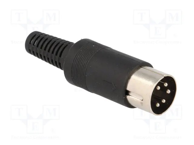 Conector din 5 pin/240º recto para soldar