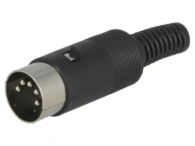 Conector din 5 pin/180º macho para soldar