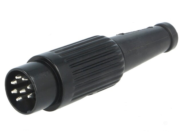 Conector din macho 8 pin 270º de zinc