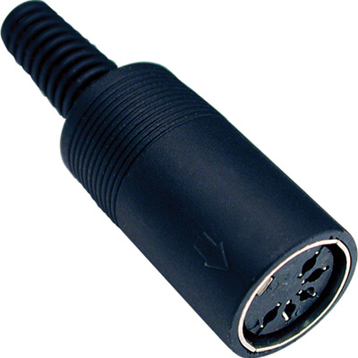 Conector din 5 pines 180º hembra