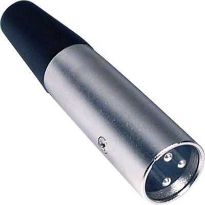 Conector canon 3 pines macho aéreo liso