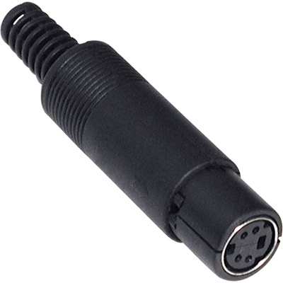 Conector mini-din 4 pines hembra