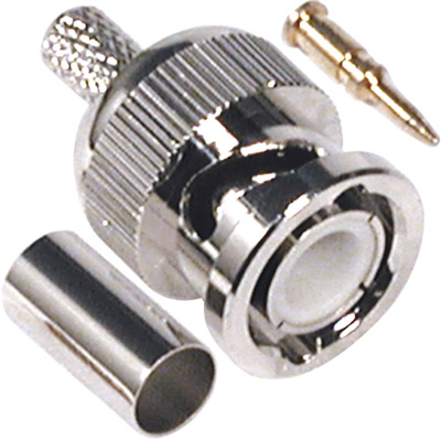 Conector bnc macho para crimpar rg58 
