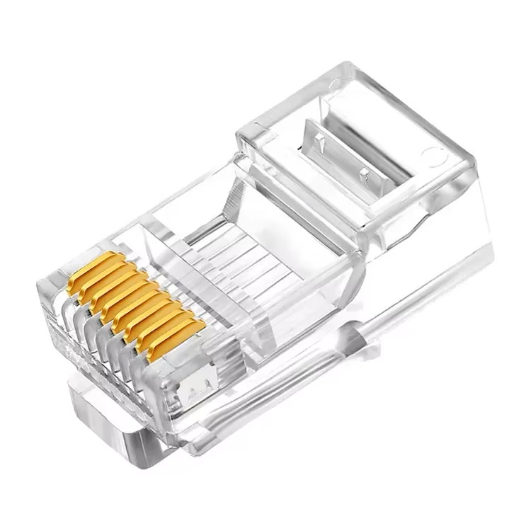 Rj45   conector modular cat5 cable redondo 8p8c  