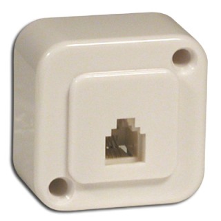 1-0210 base teléfono cuadrada mini 6v/4v blanca