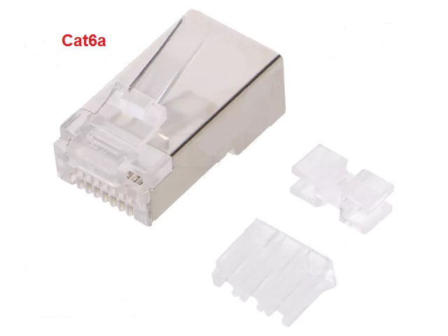 Conector rj45 macho cat6a blindado 8p8c recto