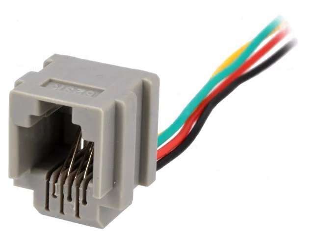 Rj11 conector 4 pin, 6p4c para panel con cales 200mm