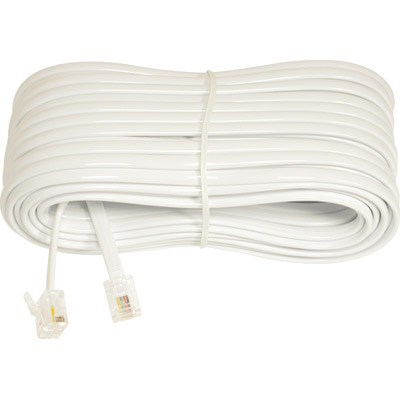 1-0410 cable teléfono macho a macho 6v/4c blanco 7.5m