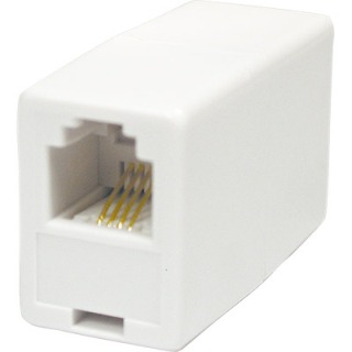 1-0070 adaptador teléfono doble hembra 6v/4c blanco