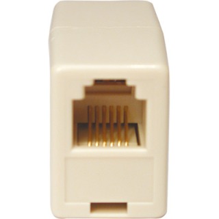 Adaptador teléfono doble hembra 6v/6c marfil 1-0091 