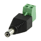 Dc conector macho con terminales tornillo 2,5x5,5mm  