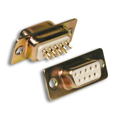 Conector  sub-d db-9 chasis hembra para soldar 