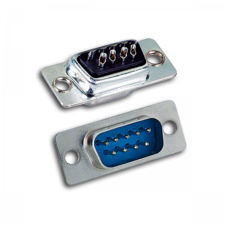 Conector informática sub-d db-9s macho para chasis de soldar  