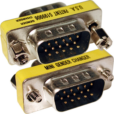 Adaptador informatica hd15/3 filas macho-macho 
