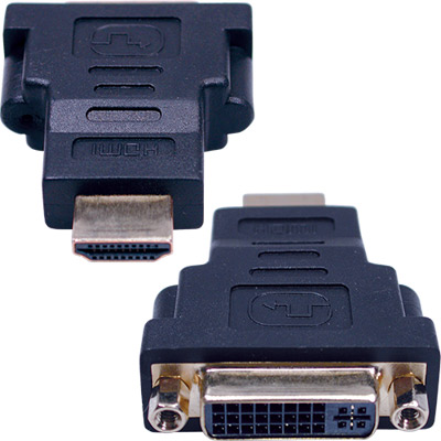 Adaptador vídeo pc dvi-d single-link hembra a hdmi macho