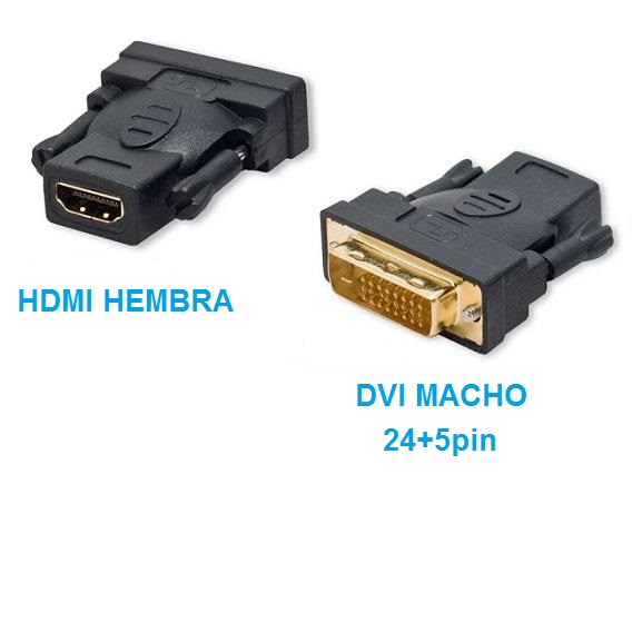 Adaptador dvi macho a hdmi hembra 24+1pin