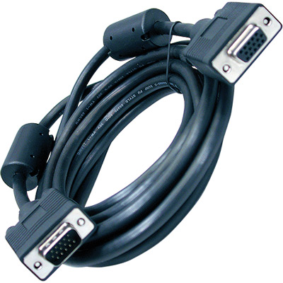 Cable svga (hd15) m>m 2 ferritas negro 3m // svga cable (hd15) m>m 2 cores black 3m 