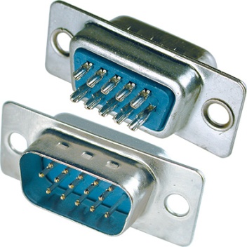 Conector sub-d db15/ 3 filas macho aereo de soldar 