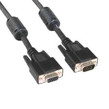 Cable svga (hd15) macho a hembra c/ferritas negro 1.8mt