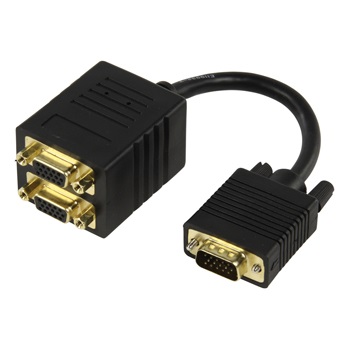 Cable svga macho a 2x hembras