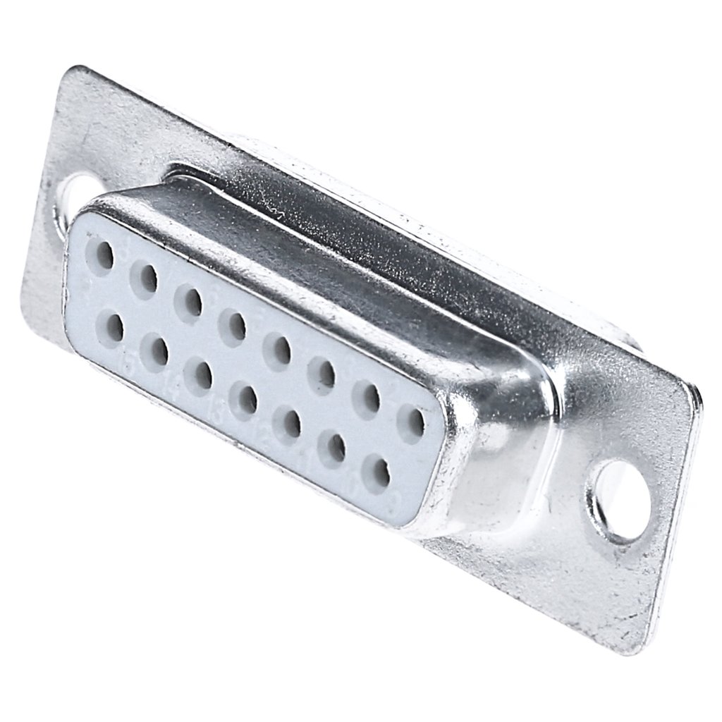 Conector sd-15 hembra chasis para soldar