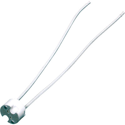 6-1077 zócalo lámpara halógena con cable ignífugo gy-6.35 15cm
