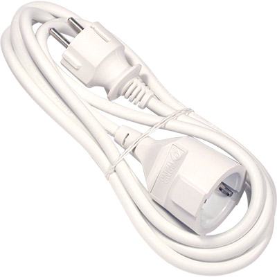 Extensión tripolar 3x1.5mm blanca 3m (schuko) =6-2380 