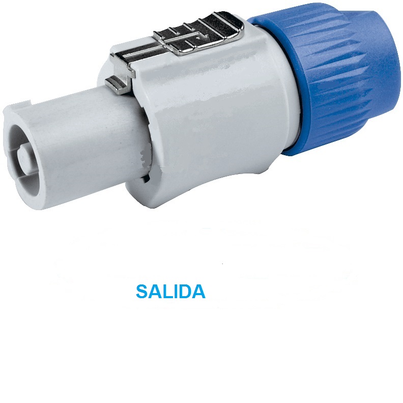 Conector macho powercon salida (blanco) 20a   