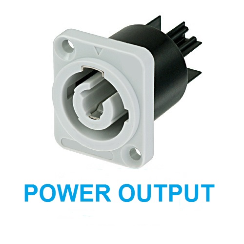 Conector hembra chasis powercon output (blanco) 20a  