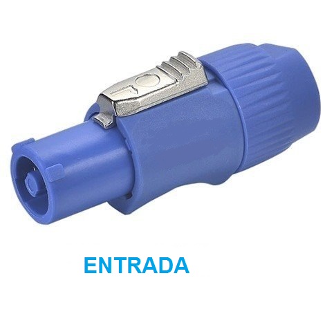 Conector macho powercon entrada (azul) 20a  