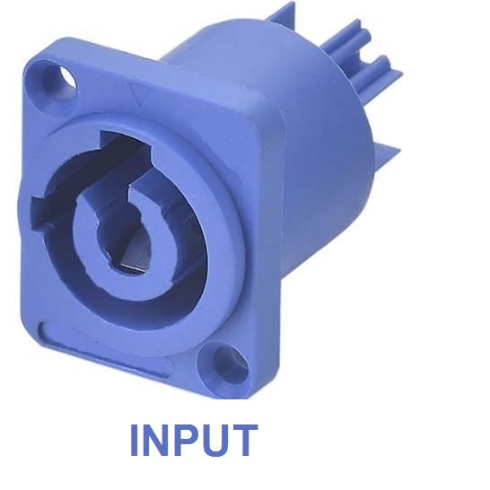Conector hembra chasis powercon input (azul) 20a  