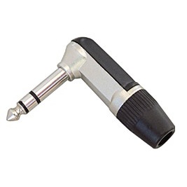 Jack estereo 6.3mm metalico acodado  